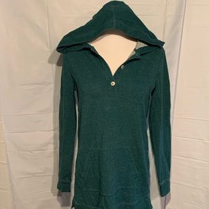 Cabi green 3 button sweater hoodie